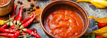 Chillip peppers and chilli sauce