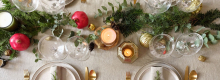 Festively laid table