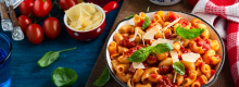 Pasta dish on a table