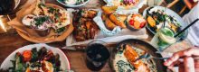 Summer picnic food on a table