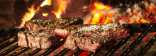 Steak on a barbecue